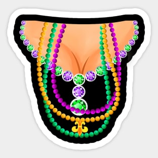Mardi Gras Costume Mask Beads For Womens Girl Sticker